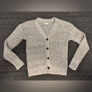 Sonoma Light Gray Button-Up Cardigan (Women's Small)